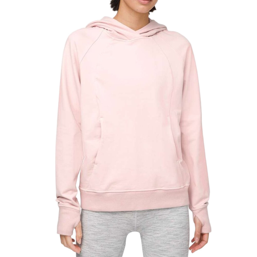 Lululemon Scuba Pullover hoodie blush pink Pink Bliss sweatshirt SZ 8